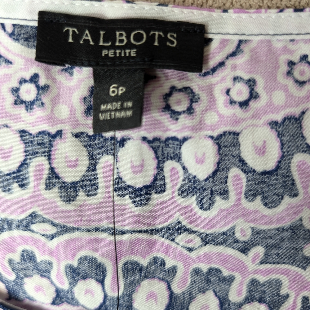 Talbots Purple  and Blue Midi Dress - Picture 10 of 11